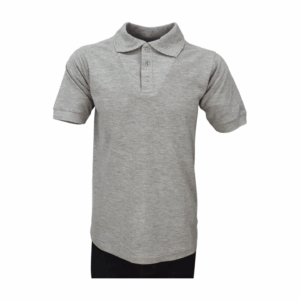 Playera Tipo Polo Gris #1033
