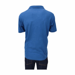 Playera Tipo Polo Azul #1034