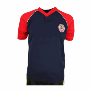 Playera Cuello V Combinada #1078